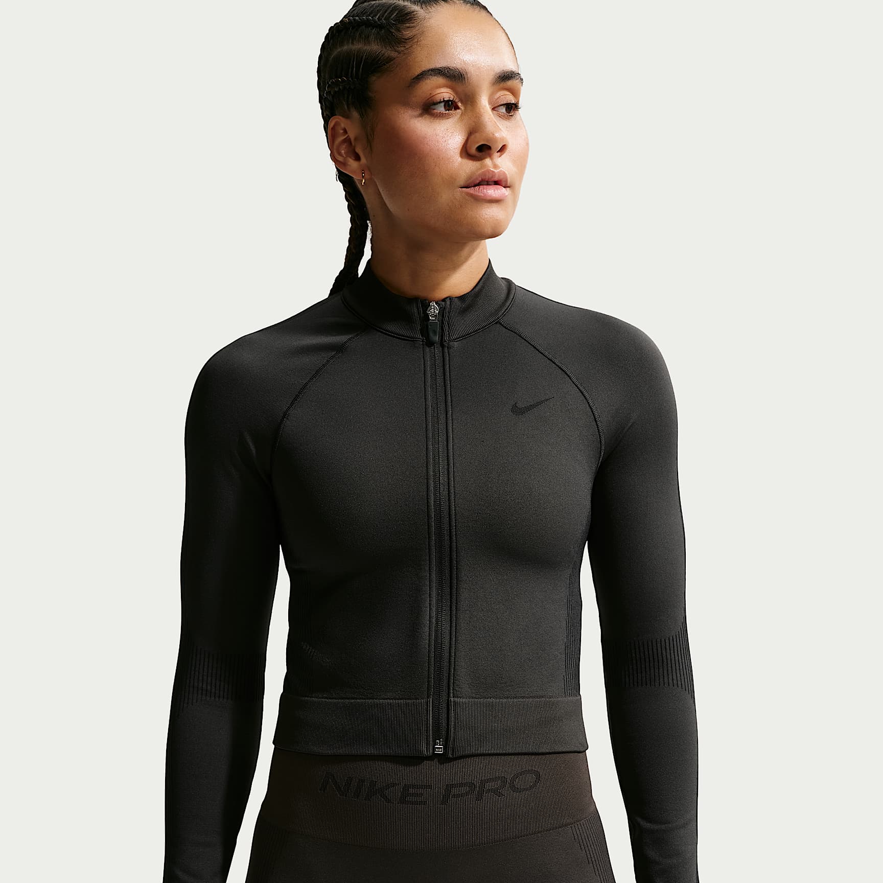 Nike Pro Seamless Women's Full-Zip Training Top. Nike.com